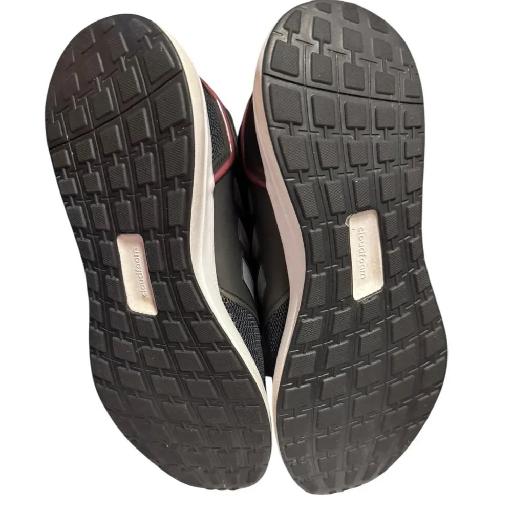 Adidas Women's EQ19 Cloud Foam Run Sneakers Black‎ & Pink Athletic Shoes
